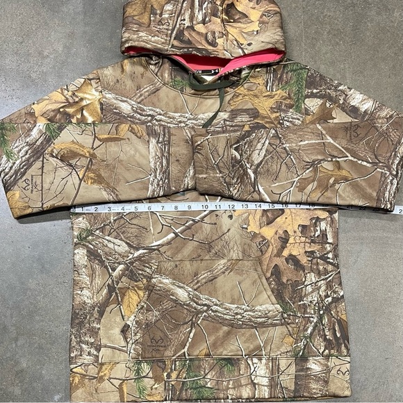 Under Armour Realtree Camo Pink Logo Pullover Sweatshirt Hoodie - Picture 5 of 8